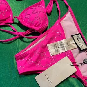 Gucci Hot Pink Bikini Set